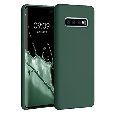 Bild av kwmobile Fodral kompatibelt med Samsung Galaxy S10 Plus / S10+ mjukt skyddande TPU silikonfodral skumgrönt