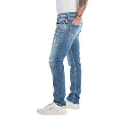 Bild av Replay herrjeans Anbass smal passform, Medium blå 009 6, 30W / 36L