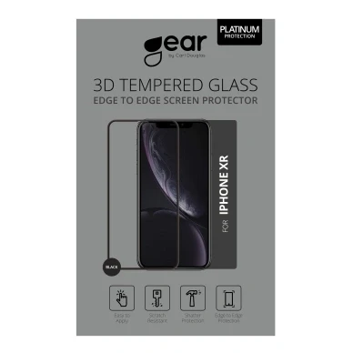 Bild av GEAR Glass Prot. Curved Black Frame 3D PLATINUM iPhone XR/11