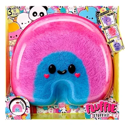 Bild av Fluffie Stuffiez Stor Samlarobjekt Plysch REGNBÅGE Suprise Reveal Uppackning med ASMR Fidget DIY Pälsdragning, Ultrasoft Fluff Perfekt för barn i åldrarna 4+