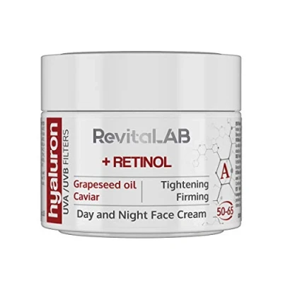 Bild av RevitaLAB Hyaluron Anti Ageing dag och nattkräm med retinol, kaviar röda druvor, för ålder mellan 50 65, ml