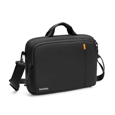 Bild av tomtoc Laptopfodral Väska för 13 14 tums MacBook Pro, New 2024 Air M3 A3113, 13,5 Surface Laptop 6/5/4, Notebookfodral med axelrem arbete och affärer, Svart