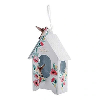 Bild av Hallmark mors dagskort modern 3D fågelholksdesign vit 25563057