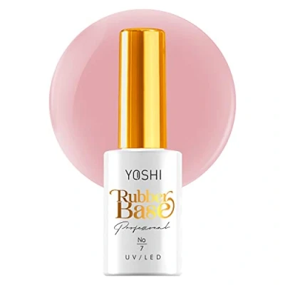 Bild av Yoshi Rubber Base 10 ml gummibas för naglar gumminagelbas UV nagellacksbas hållbara professionell byggbas elastisk nagelprimer persikorosa