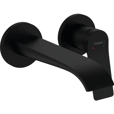 Bild av hansgrohe Vivenis 1 grepps tvättställsblandare för inbyggnad i vägg med 19,2 cm pip Matt svart, 75050670