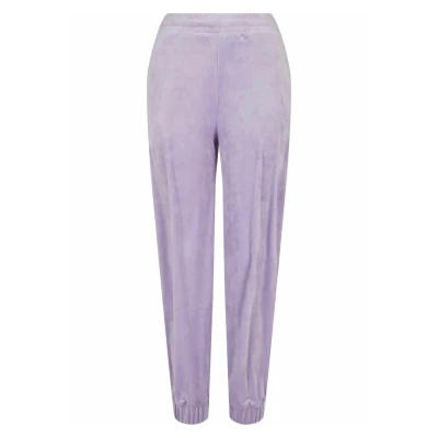 Bild av Urban Classics Dam damer hög midja ballong sammet sweatbyxor, lavendel, S