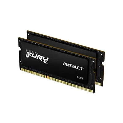 Bild av Kingston FURY Impact 8 GB (2 x 4 GB) 1 866 MHz DDR3 CL11 laptop minneskit med 2 KF318LS11IBK2/8