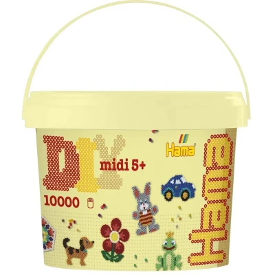 Bild av Hama Midi Beads 10.000 pcs in Bucket Mix 00