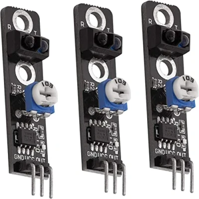 Bild av AZDelivery 3 x KY 033 Line Follower Tracking Sensor Module TCRT5000 kompatibel med Arduino inklusive E Book!