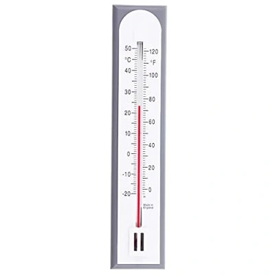 Bild av Thermometer World Exakt rumstermometer för användning som rumstemperatur termometer monitor i hemmakontoret trädgården eller växthuset enkelt väggmonterad hustermometer inomhus utomhus (grå)