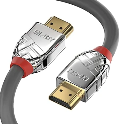 Bild av Lindy 3 m höghastighets HDMI kabel, Cromo Line Premium Design guldpläterad, Ethernet, 4K 60Hz 2.0 18G 3D 1080p HDCP 2.2 120Hz 144Hz HDR ARC CEC ATC testad TV OLED skärm Xbox PS4 PS5 Blu ray Soundbar