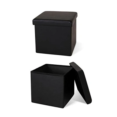 Bild av dibea Sittpall vikbar max 300 kg konstläder, 38 x cm svart