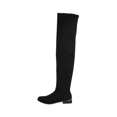 Bild av Elara Ladies Boots Overknees Suede Optics Chunkyrayan EL502 Blank 38