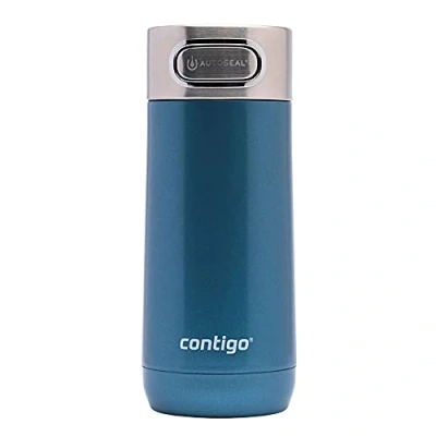 Bild av Contigo Luxe Autoseal Termomugg, resemugg i rostfritt stål, vakuumflaska, läckagesäker kopp, diskmaskinssäker, kaffemugg med Easy Clean lock BPA fri; cornflower, 360 ml