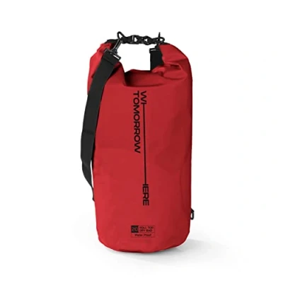 Bild av #DoYourOutdoor Dry Bag väska Vattentät ryggsäck &amp; packsäck 2 l 5 10 20 30 torrväska i stilar och många färger Perfekt för båt, kajak, fiske camping, röd, 20L,