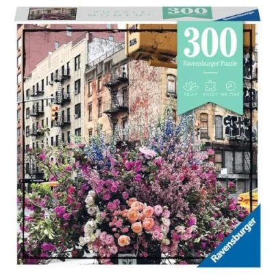 Bild av Ravensburger 12964 blommor i New York pussel ögonblick 300 delar, gul, 39 x 27 cm (15,5 10,5 tum) när komplett