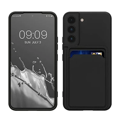 Bild av kwmobile fodral kompatibelt med Samsung Galaxy S22 TPU telefonskydd kreditkortshållare svart
