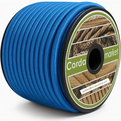 Bild av CORDAMARKET 10 mm elastiskt gummi, Vuxna Unisex, Blå, 25mts