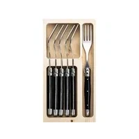 Bild av Laguiole Style de Vie Steak Forks Premium Line Black 6 Pieces