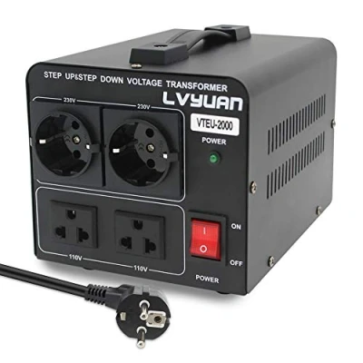 Bild av 2 000 VA 110 volt USA spänningsomvandlare ringkärnig transformator watt in: V eller 220 V/utgång: och cantonape W