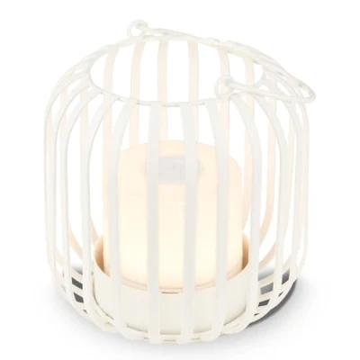 Bild av Briloner LED batteribordslampa 7279 IP44 metallkorg vit