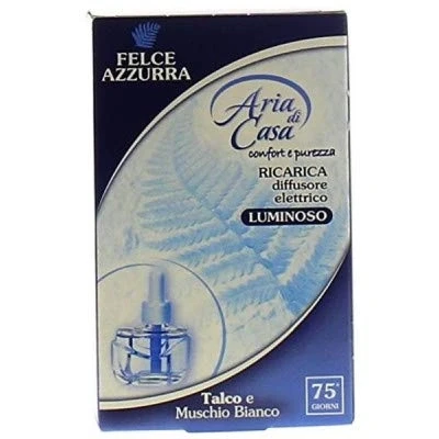 Bild av 3 x Felce Azzurra aria casa talkum, vit mysk refill elektrisk diffuser