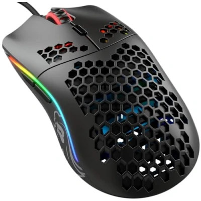 Bild av Glorious Gaming Model O (Små) kompakt trådlös gamingmus, 58 g, honungskakedesign, RGB, Pixart 3360 sensor, dubbelhänt, Omron brytare Matt svart