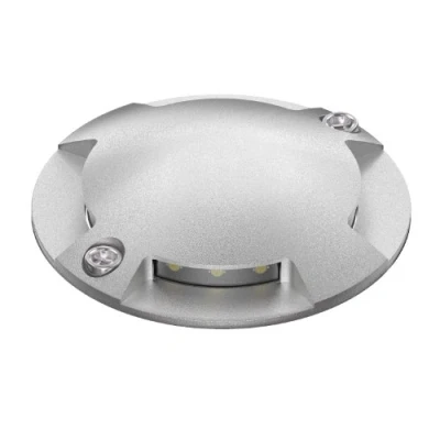 Bild av ledscom.de LED markbelysning, vägmarkering BUNDA för utomhusbruk, IP67, 4 flammig, aluminium, rund, 70mm Ø, kallvit, ytmonterad marklampa, utomhusbelysning, utomhuslampa