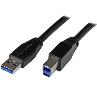 Bild av StarTech.com 5 m aktiv USB 3.0 A till B kabel anslutningskabel 3.1 Gen 1 (5 Gbit/s)