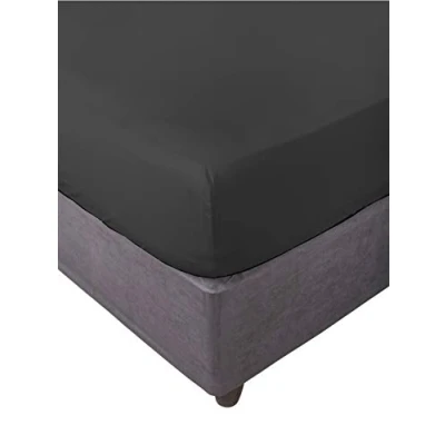 Bild av Lakan, elastisk, mjuk, bekväm, anti pilling. Bomull 50% polyester. Svart. 150 x 200 cm