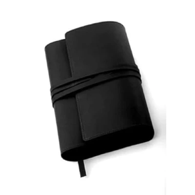 Bild av MILANO M (schwarz) Variable Buchhülle aus Leder Echtes Leder: echtem Rindsleder für Bücher bis 22,5 cm Höhe.