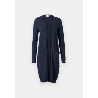Bild av Vila dam Cardigan tröja Viril L/S långa stickade koftor, Blå (total klippdetalj:melange), XL