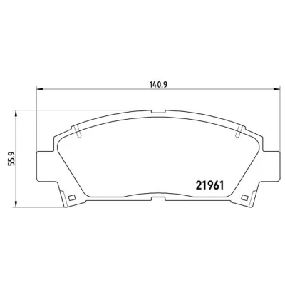 Bild av BREMBO P 83 028 Jeu de plaquettes frein avec indicateur d&#039;usure sans accessoires TOYOTA: MR2 II Coupe, Avensis I Liftback, Break