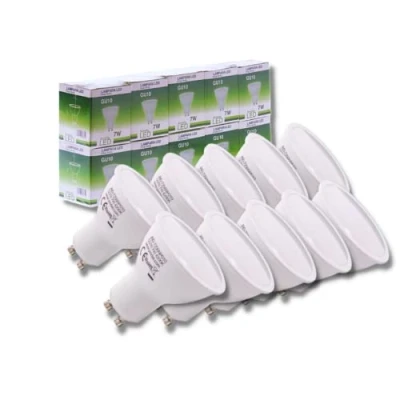 Bild av Jandei Ledlampa 7W GU10, Neutralt vitt ljus 4200K Paket med 10 enheter 650 Lumen, ej dimbar (motsvarande 56W halogen) För interiör Livslängd upp till 15 år