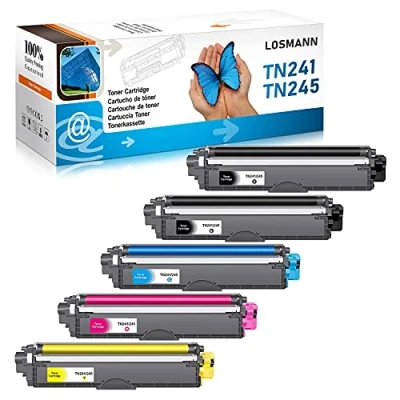 Bild av LOSMANN 5X toner kompatibel Brother TN 241 245 för HL 3140CW 3142CW 3150CDN 3150CDW 3152CDW 3170CDW 3172CDW DCP 9020CDW 9022CDW MFC 9130CW 9140CDN