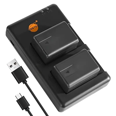 Bild av DSTE 2PCS VW VBT190 (2300 mAh/3,7 V) batteriladdare set kompatibel med Panasonic HC V160, V180, V260, V270, V520, V520M, V530, V550, V550M, V710, 20, VV 720M,
