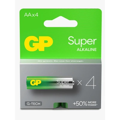 Bild av GP Super Alkaline G TECH AA/LR6 Batterier 4 Pack