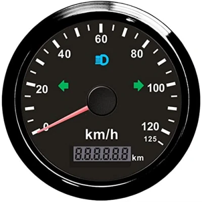 Bild av ELING Universal GPS hastighetsmätare 0 125 km/h kilometerkilometermått 85 mm (3 3/8 tum) med bakgrundsbelysning 9 32 V