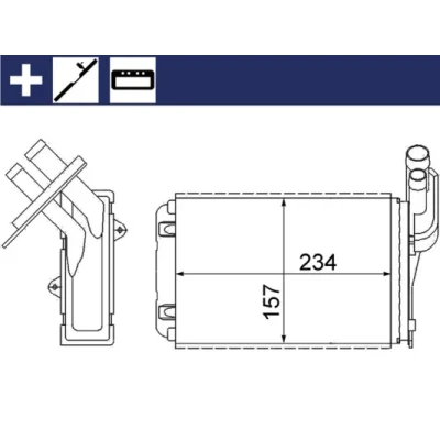 Bild av MAHLE ORIGINAL AH 99 000S Radiateur De Chauffage RENAULT: MEGANE 1 Cabriolet, CLIO 2,