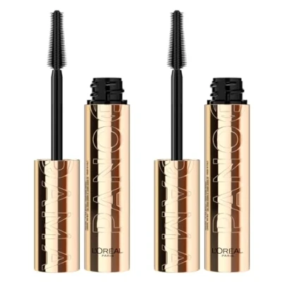 Bild av L&#039;Oréal Paris Panorama volymerande förlängande mascara med flera nivåer för ögonfransar fläkteffekt brun färg set om 2