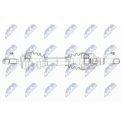 Bild av Drivaxel, framaxel höger, citroën c3 iii, c4 cactus, peugeot 2008 i