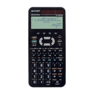 Bild av Sharp EL W550XG Vetenskaplig skolkalkylator (4 radig display, WriteView, D.A.L. ingång) svart