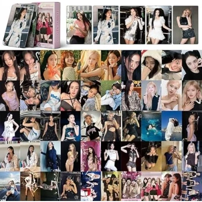 Bild av 55 st Blackpink Lomo fotokort, minikort, BP 2023, 7 årsdagen, nytt album, kort, set affischkort för fans, present, flickor, fans
