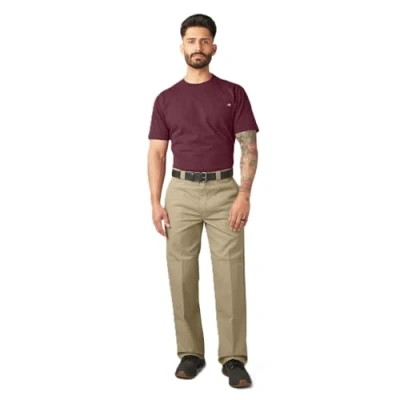 Bild av Dickies arbetsbyxa för män, smal och rak passform, Khaki, 32W / 32L