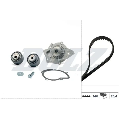 Bild av DOLZ KD076 Pompe à Eau + Kit De Distribution 146 PEUGEOT: 406 Berline, 807, 607 CITROËN: C8, C5 II 5 portes, I LANCIA: Phedra