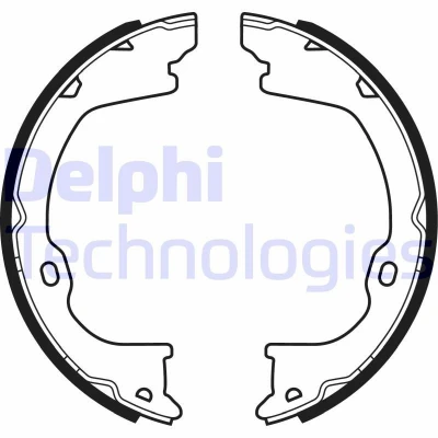 Bild av DELPHI LS2055 Mâchoires De Frein à Main JEEP: GRAND CHEROKEE 4, WRANGLER 3, Compass, DODGE: Nitro SUV