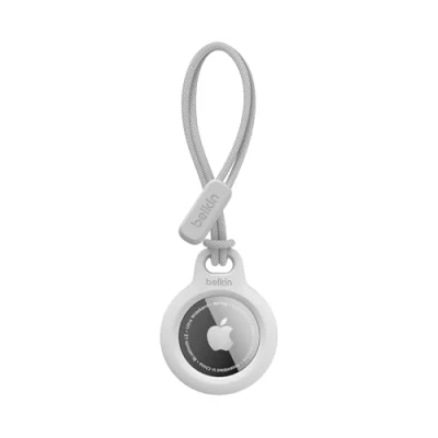 Bild av Belkin AirTag fodral med rem (Secure Holder skyddsfodral för Air Tag reptåligt tillbehör) Vitt