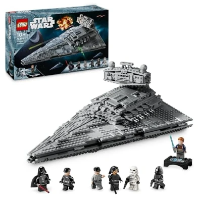 Bild av LEGO Star Wars Imperial Destroyer Rymdskepp, Byggleksak för barn, Minifigurer som Darth Vader och Cal Kestis, Presentidé till pojkar, flickor fans 75394
