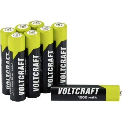 Bild av VOLTCRAFT VC 16043045 Laddbart batteri AAA (R03) NiMH 1000 mAh 1.2 V 8 st