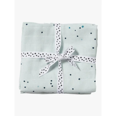 Bild av Done By Deer Filt Dreamy Dots 120x120 2 pack, Blue